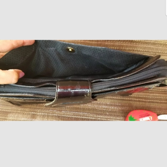 Vtg Black genuine EEL skin shoulder bag - Picture 12 of 15